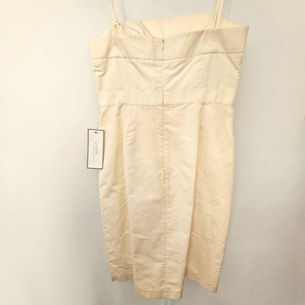 J.Crew Silk Ivory Formal/Special Occasions Dress with bow detail. Size 12. NWT